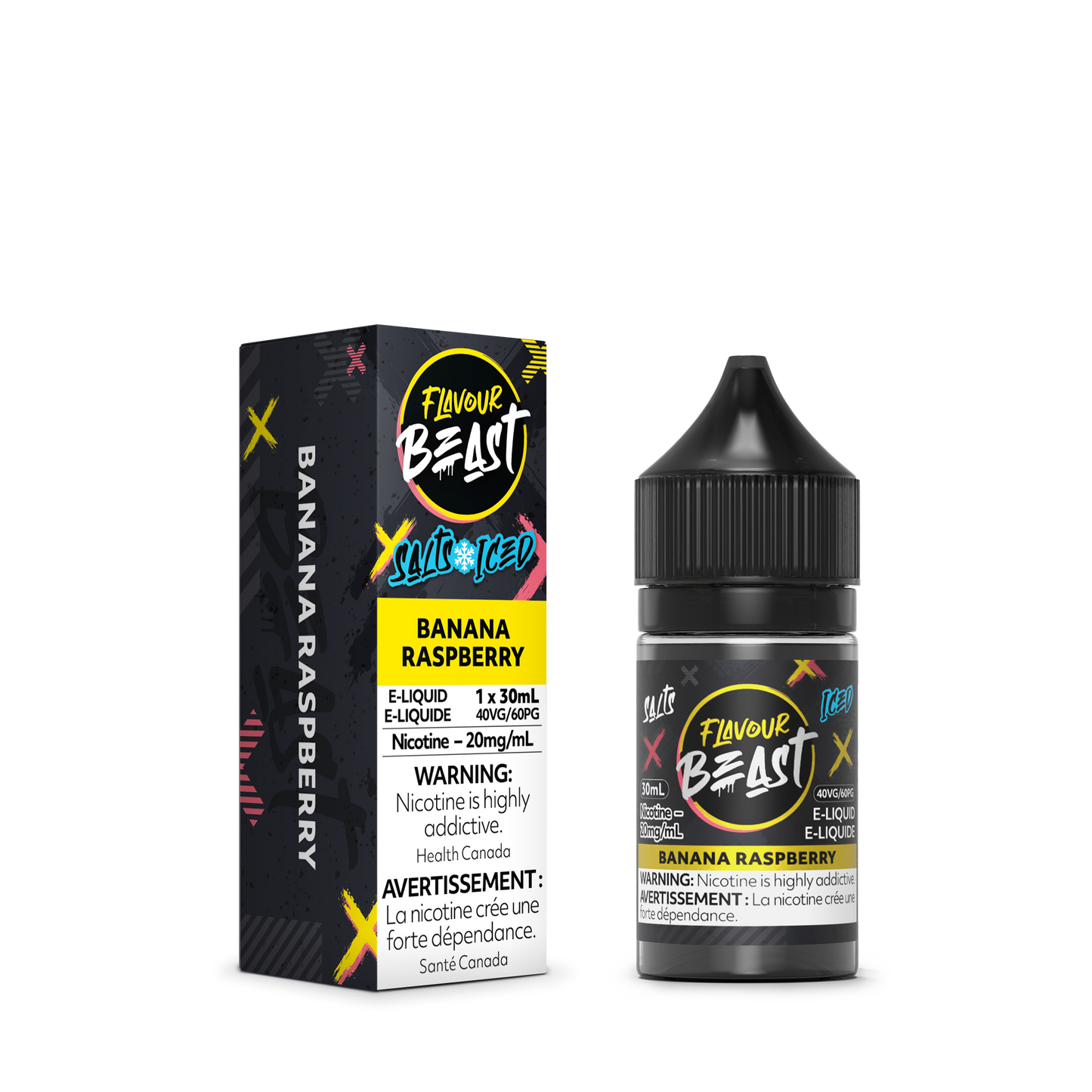 Flavour Beast E-Liquid - Banana Raspberry Iced 20MG