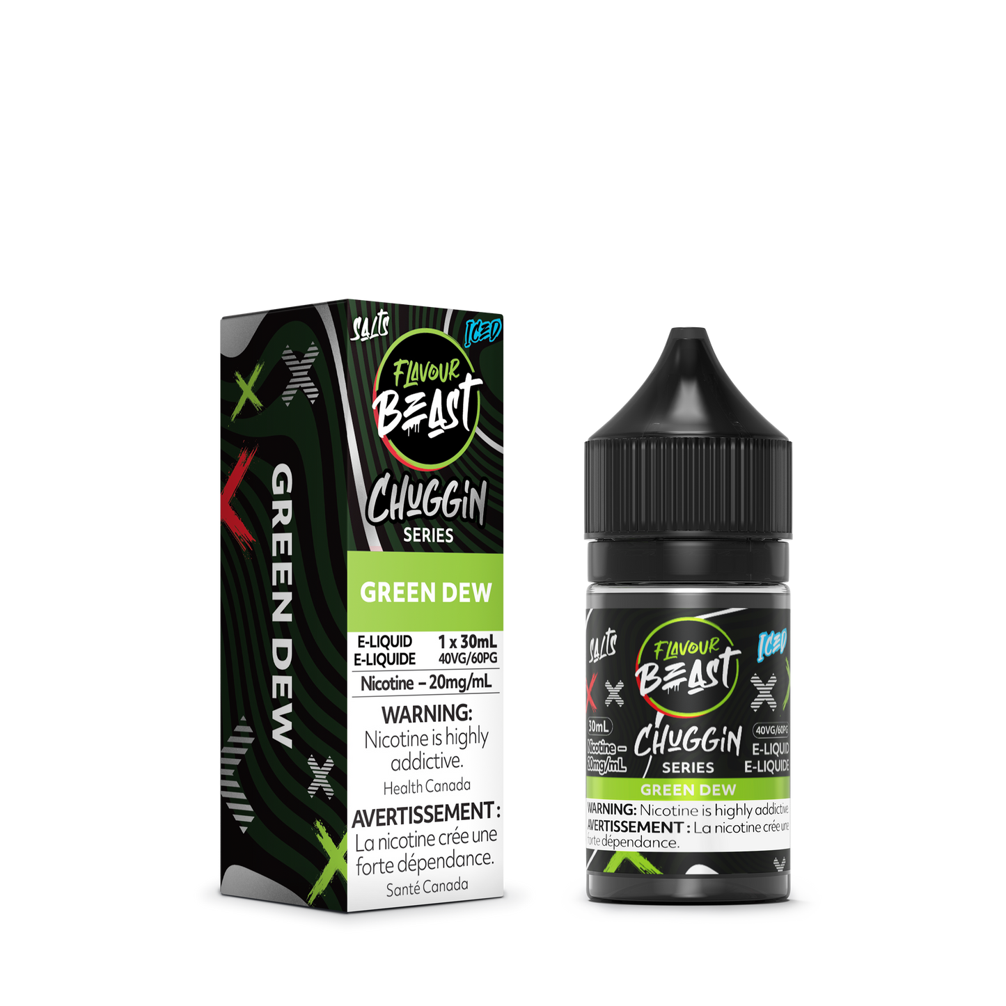 Flavour Beast E-Liquid - Chuggin Green Dew (Mountain Dew) (20MG)