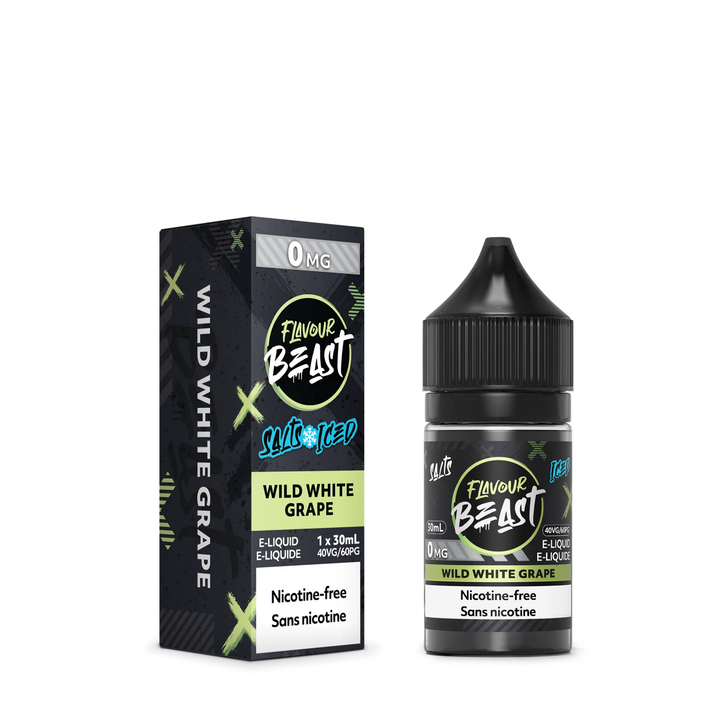 Flavour Beast E-Liquid - Wild White Grape Iced 30ML (NICOTINE-FREE)