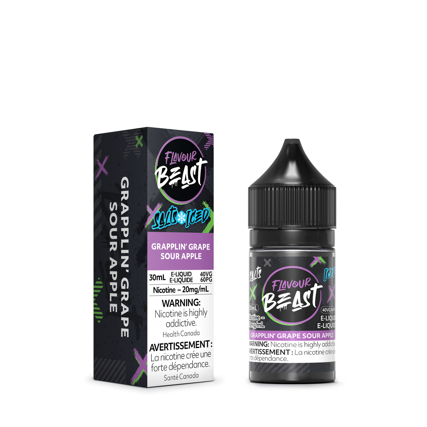 Flavour Beast E-Liquid - Grapplin' Grape Sour Apple (Salts)