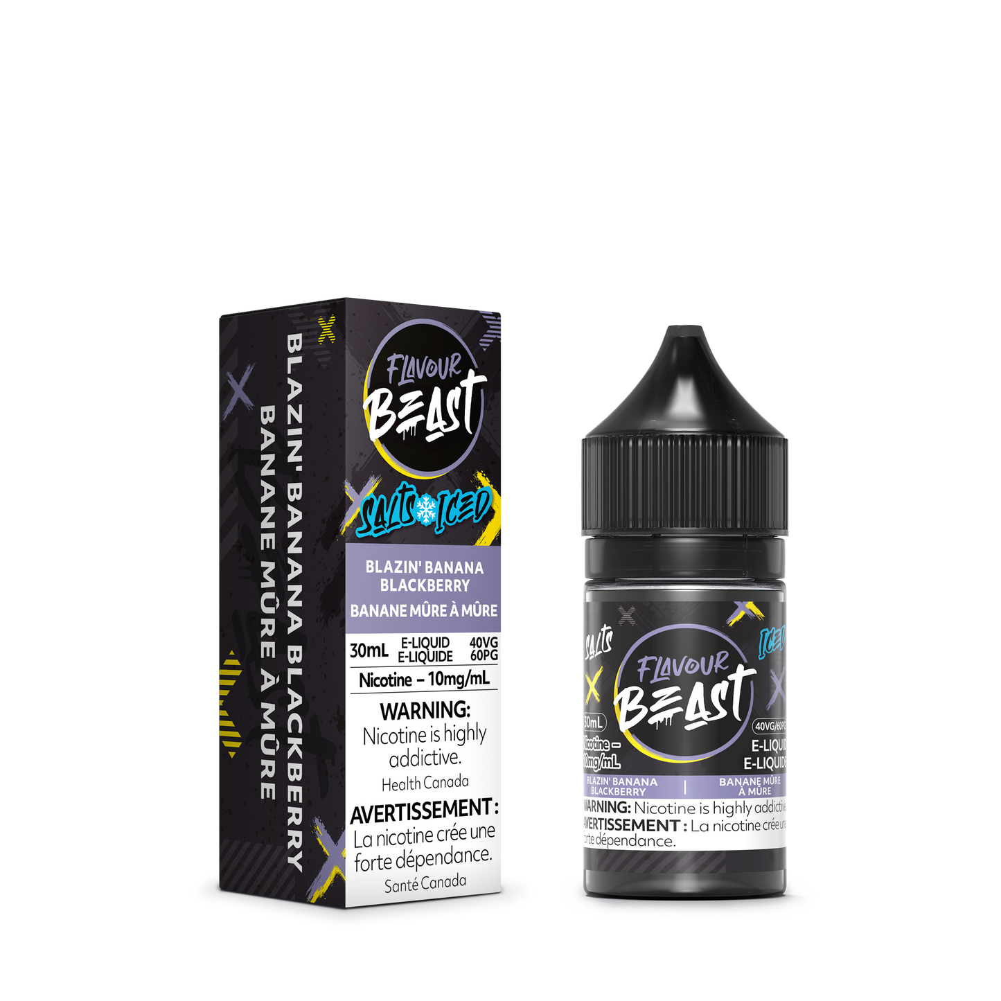 Flavour Beast E-Liquid - Blazin' Banana Blackberry Iced (Salts)