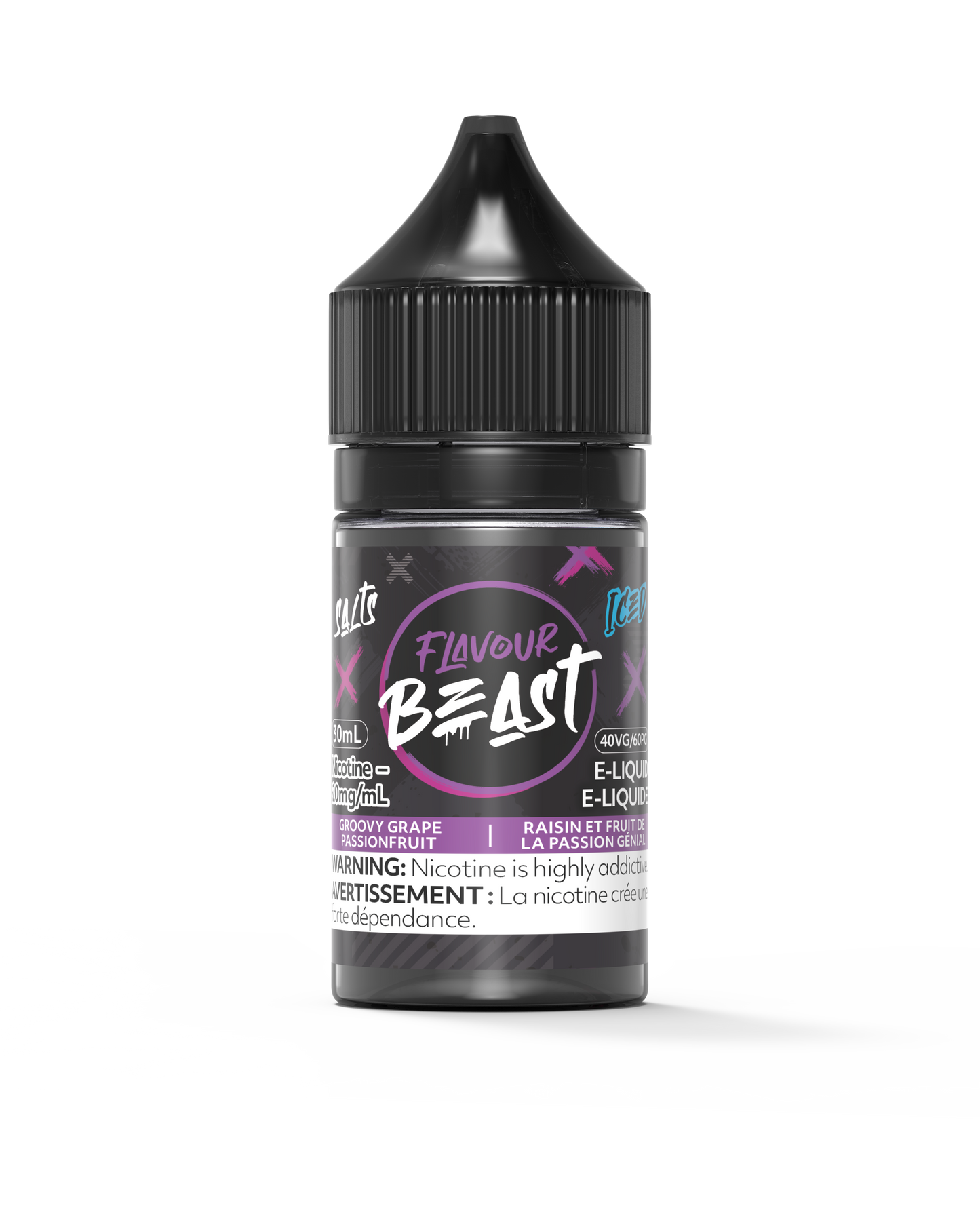 Flavour Beast E-Liquid - Groovy Grape Passionfruit Iced (Salts)