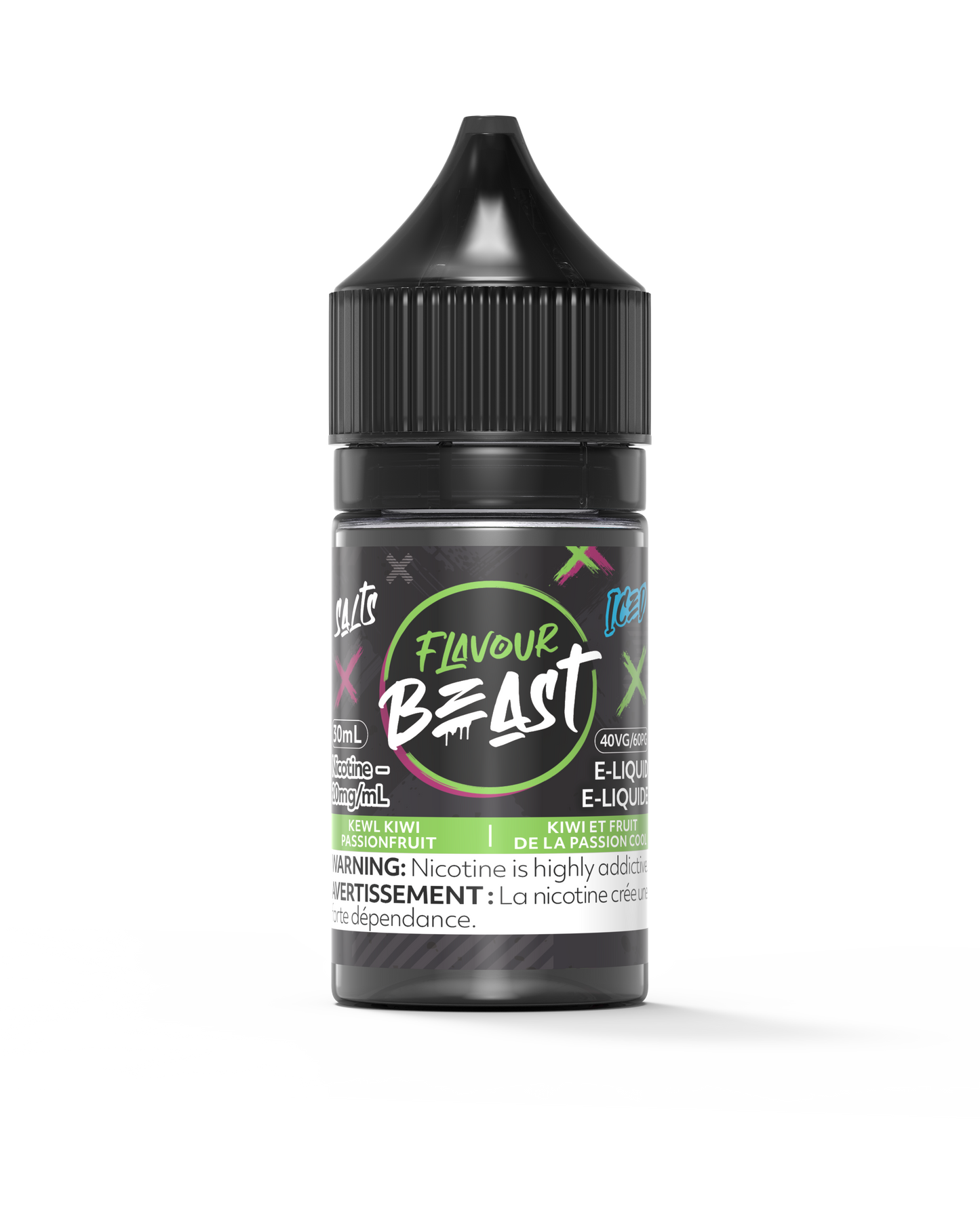 Flavour Beast E-Liquid - Kewl Kiwi Passionfruit Iced (Salts)