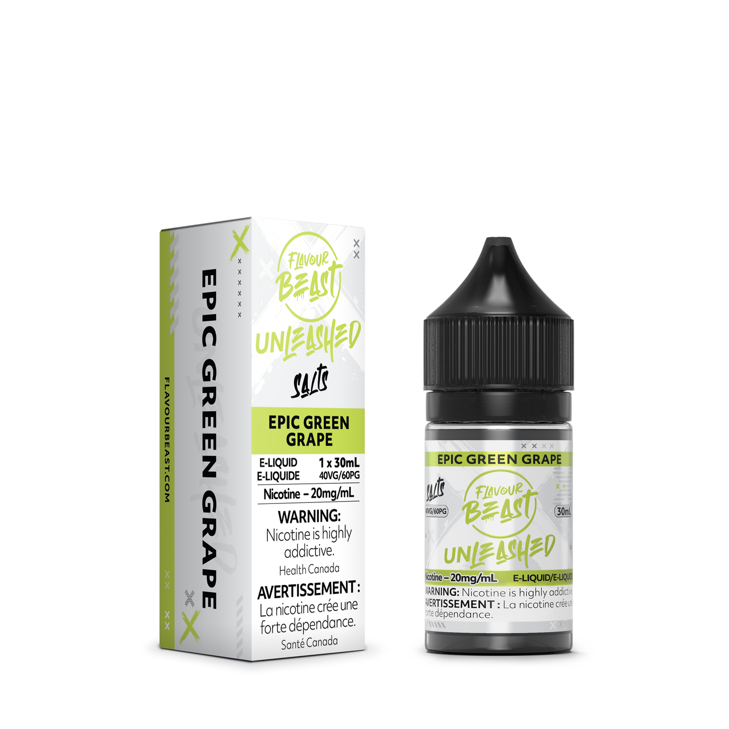 Flavour Beast Unleashed E-Liquid - Epic Green Grape 20MG