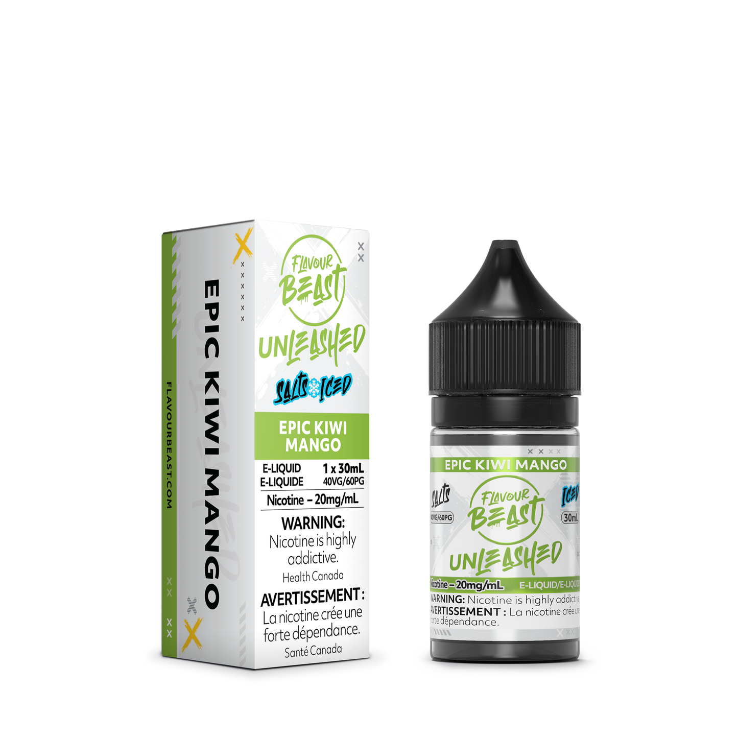 Flavour Beast Unleashed E-Liquid - Epic Kiwi Mango Iced 20MG