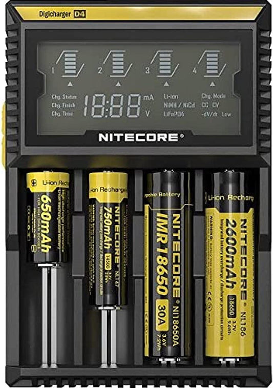 Nitecore Digcharger D4 4-Bay LCD Charger