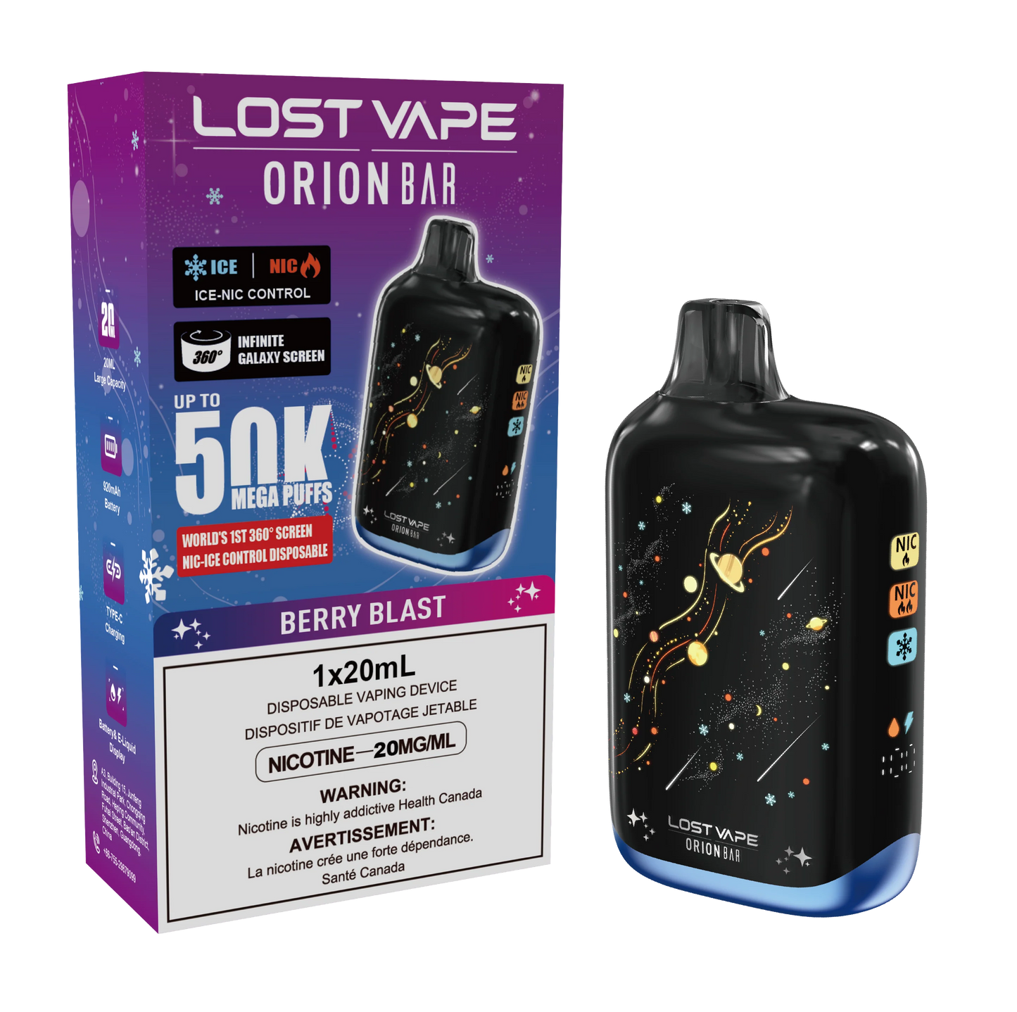 LOST VAPE ORION BAR 50K DISPOSABLE (20ML)