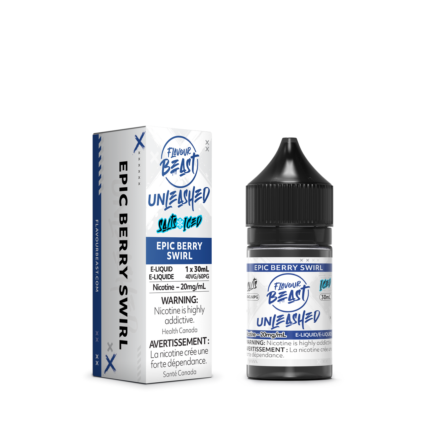 Flavour Beast Unleashed E-Liquid - Epic Berry Swirl Iced 20MG/ML