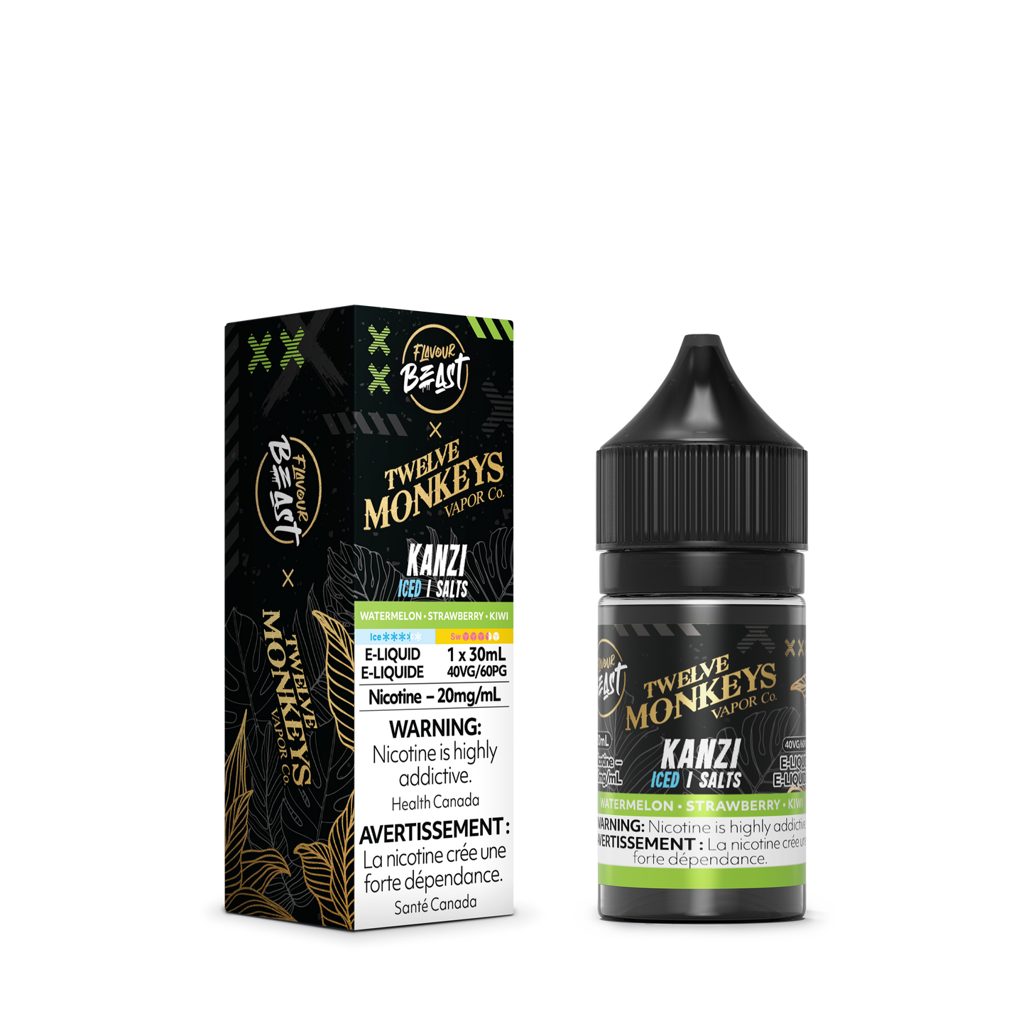 Flavour Beast x 12 Monkeys E-Liquid - Kanzi Iced 20MG
