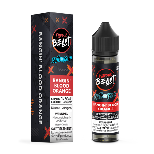 Flavour Beast E-Liquid - Bangin Blood Orange Iced 20MG - ONTARIO (60ML Salts)