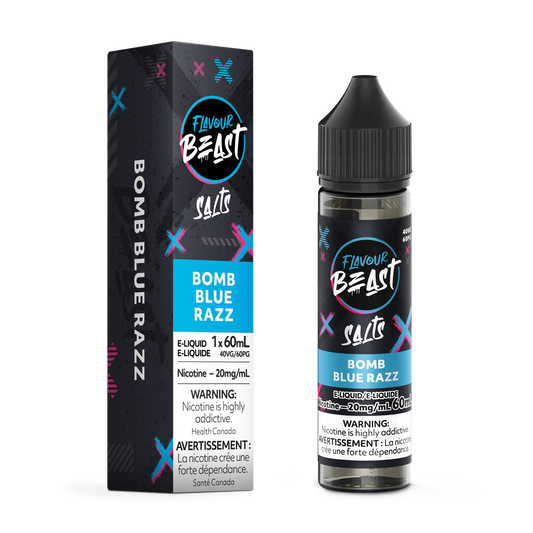 Flavour Beast E-Liquid - Bomb Blue Razz 20MG - ONTARIO (60ML Salts)