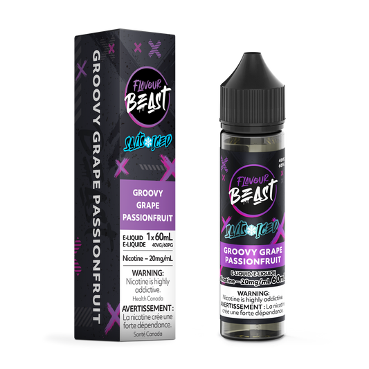 Flavour Beast E-Liquid - Groovy Grape Passionfruit Iced 20MG - ONTARIO (60ML Salts)