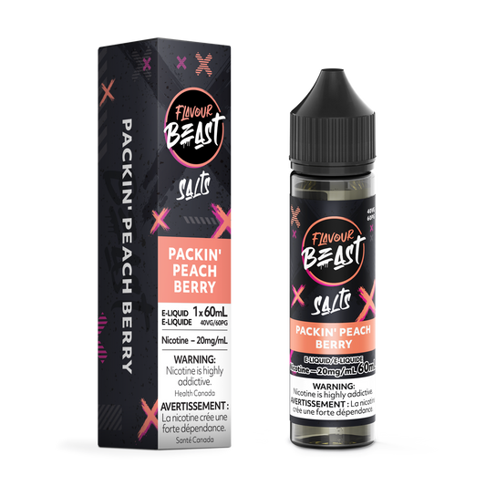 Flavour Beast E-Liquid - Packin' Peach Berry 20MG - ONTARIO (60ML Salts)