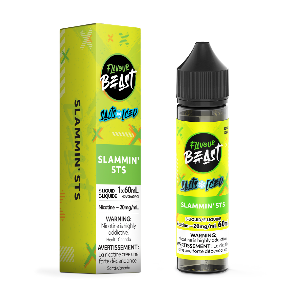 Flavour Beast E-Liquid - Slammin STS Iced 20MG - ONTARIO (60ML Salts)
