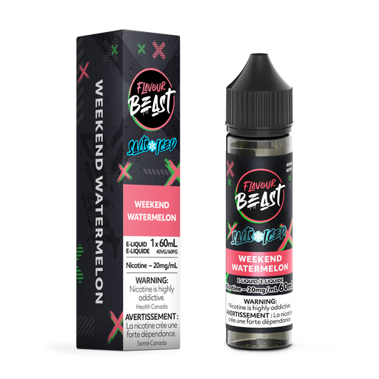 Flavour Beast E-Liquid - Weekend Watermelon Iced 20MG - ONTARIO (60ML Salts)