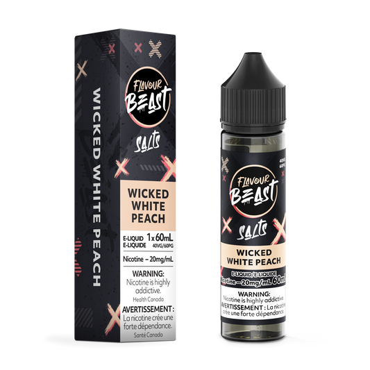 Flavour Beast E-Liquid - Wicked White Peach 20MG - ONTARIO (60ML Salts)