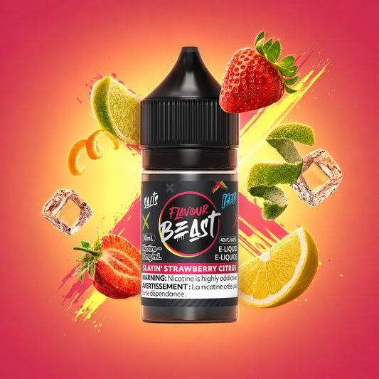 Flavour Beast E-Liquid - Slayin Strawberry Citrus Iced 20MG - ONTARIO
