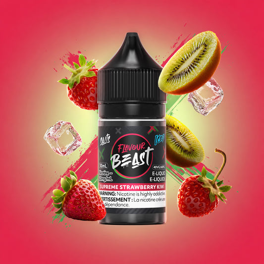 Flavour Beast E-Liquid - Supreme Strawberry Kiwi Iced 20MG - ONTARIO
