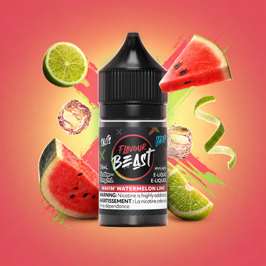 Flavour Beast E-Liquid - Wavin Watermelon Lime Iced 20MG - ONTARIO
