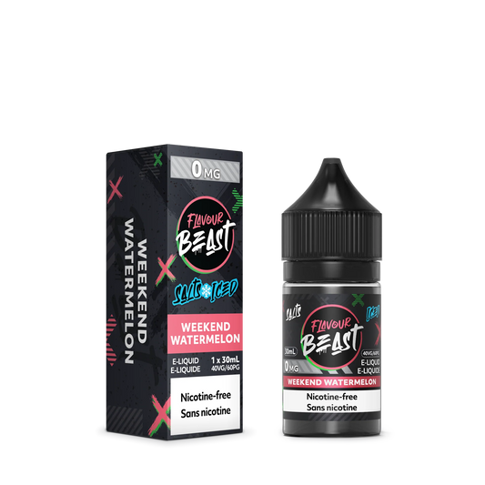 Flavour Beast E-Liquid - Weekend Watermelon Iced 30ML (NICOTINE-FREE)