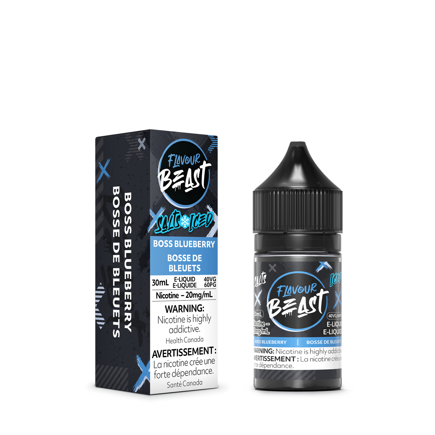 Flavour Beast E-Liquid - Boss Blueberry Iced 20MG/ML