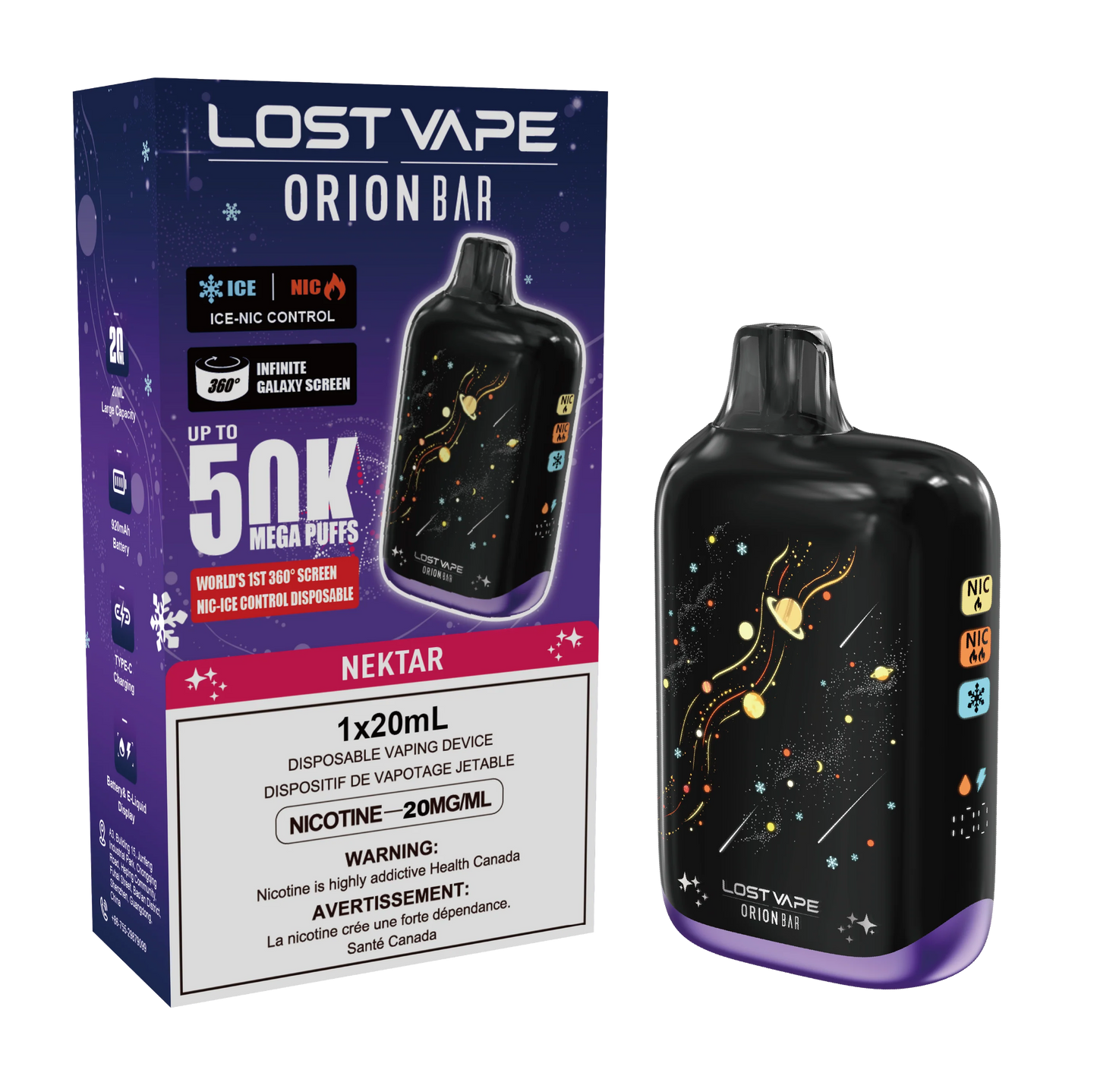 LOST VAPE ORION BAR 50K DISPOSABLE (20ML)