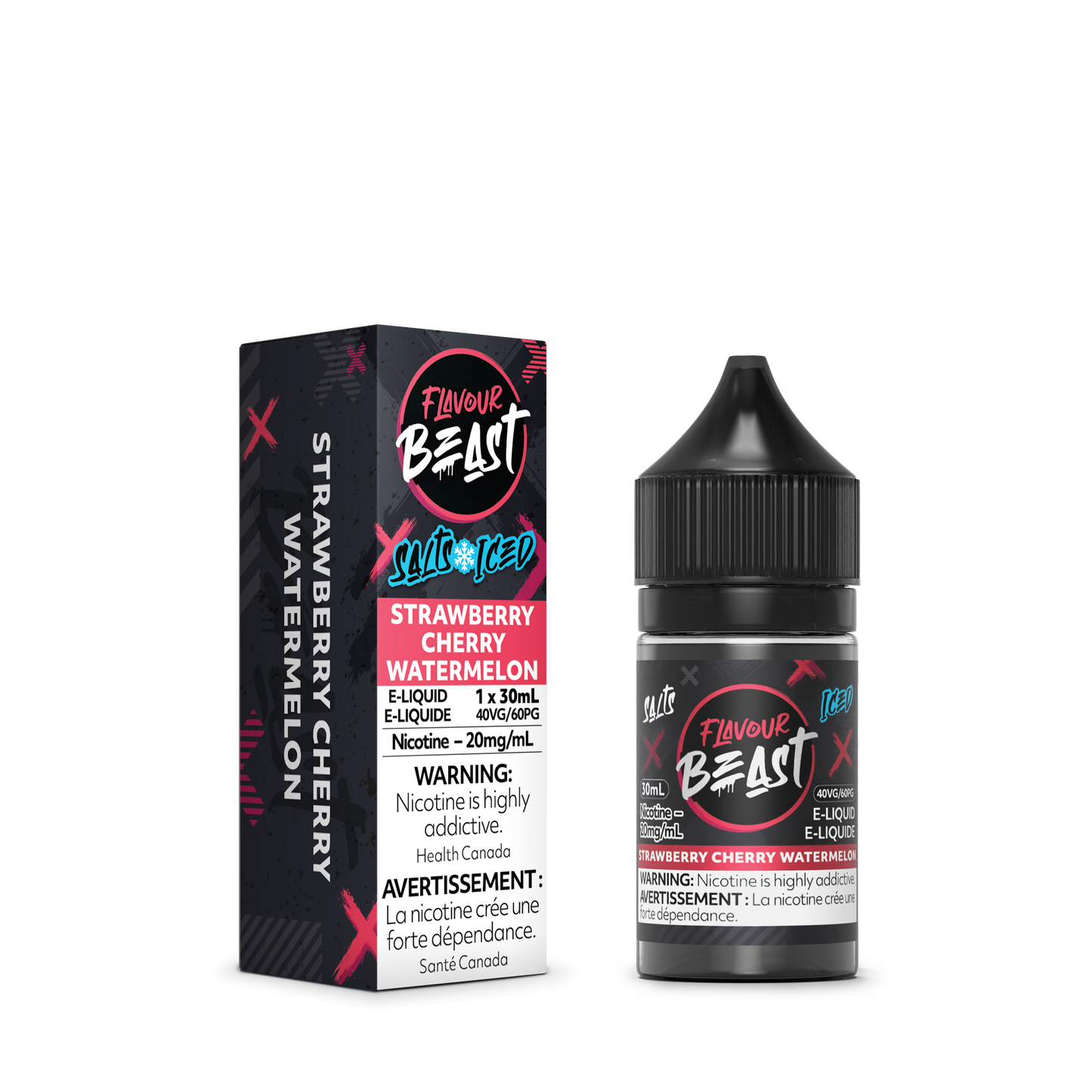 Flavour Beast E-Liquid - Strawberry Cherry Watermelon Iced 20MG