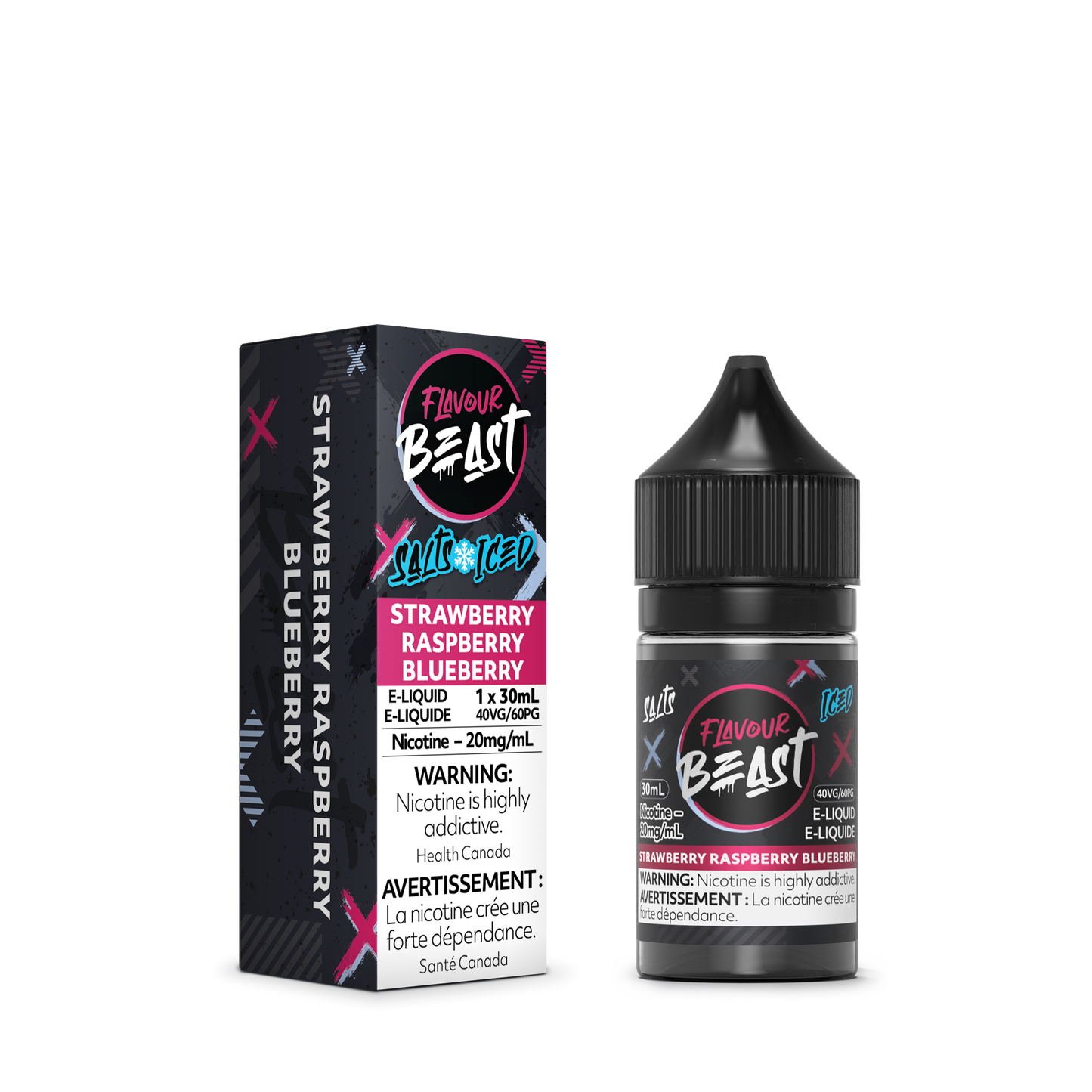 Flavour Beast E-Liquid - Strawberry Raspberry Blueberry Iced 20MG