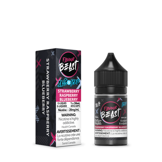 Flavour Beast E-Liquid - Strawberry Raspberry Blueberry Iced 20MG