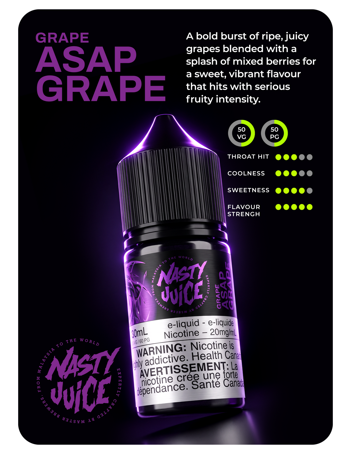 NASTY Juice - ASAP Grape (Salts) - ONTARIO
