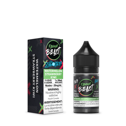 Flavour Beast E-Liquid - Watermelon Strawberry Kiwi Iced 20MG - ONTARIO