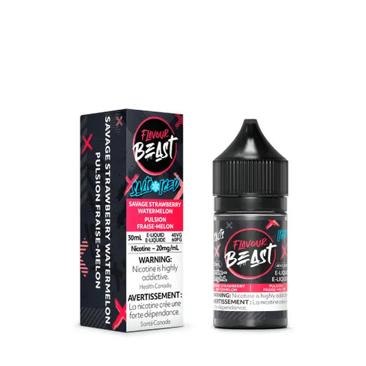Flavour Beast E-Liquid - Savage Strawberry Watermelon Iced (Salts)